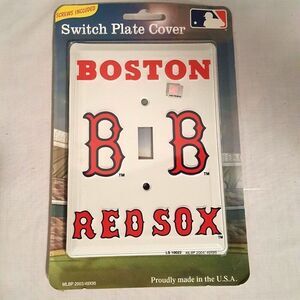 Boston Red Sox Single Light Switch Plate Cover White MLB World Series Champions